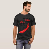 World Aids Day健康で安全なHIVAIDSに対応 Tシャツ (正面フル)
