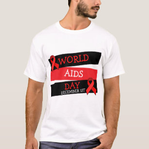 World Aids Day 12月1日ボタンシャツ Tシャツ