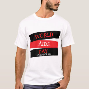 World Aids Day 12月1日ボタンシャツ Tシャツ
