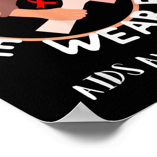 World Aids Day In December We衣服レッド認識度R ポスター (角)