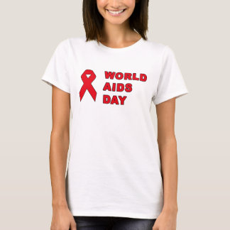 World Aids Day - Red Ribbon HIV Tシャツ
