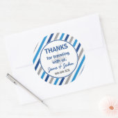 World Awaits赤ちゃんシャワーありがとうステッカー ラウンドシール (封筒)