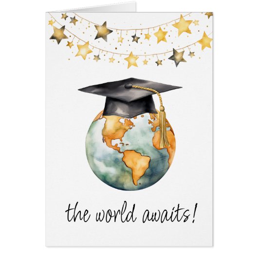 World Awaits Congratulations Graduate Greeting  (正面)