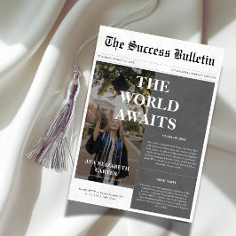 World Awaits Graduation Successの新聞写真 招待状