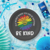 World Be Kind Rainbow ペーパープレート (パーティー)