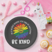 World Be Kind Rainbow ペーパープレート (パーティー)
