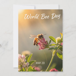 World Bee Day Honeybee Floral Art シーズンカード