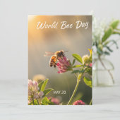 World Bee Day Honeybee Floral Art シーズンカード (スタンド正面)