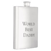 World best Daddy happy father's day name bold dad  フラスク (右)