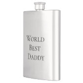 World best Daddy happy father's day name bold dad  フラスク (左)