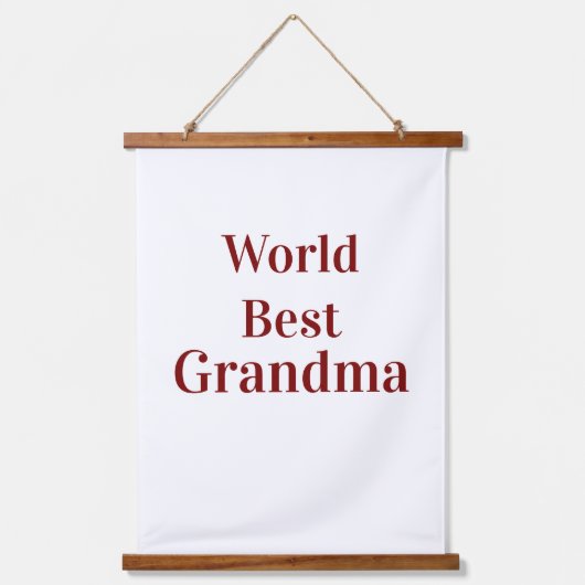 World best Grandma grandmother grandparents pink n 吊り下げ型タペストリー (正面)