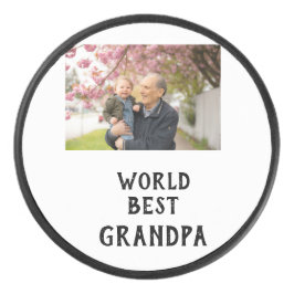 World best Grandpa photo name father's day grandpa アイスホッケーパック