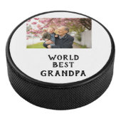 World best Grandpa photo name father's day grandpa アイスホッケーパック (3/4)