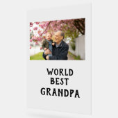 World best Grandpa photo name father's day grandpa アクリルサイン (傾斜)