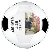 World best Grandpa photo name father's day grandpa サッカーボール (回転)