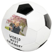 World best Grandpa photo name father's day grandpa サッカーボール (3/4)
