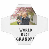 World best Grandpa photo name father's day grandpa サッカーボール (フラット)
