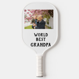 World best Grandpa photo name father's day grandpa ピックルボールラケット