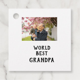 World best Grandpa photo name father's day grandpa フェイバータグ