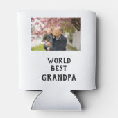 World best Grandpa photo name father's day grandpa 缶クーラー (裏面)