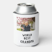 World best Grandpa photo name father's day grandpa 缶クーラー (缶裏面)