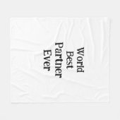 World best partner ever valentine's day lover gf  フリースブランケット (正面(横))