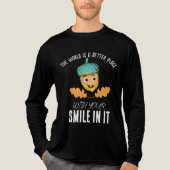 "World Better With Your Smile" Smiling Acorn  トライブレンドＴシャツ (正面)