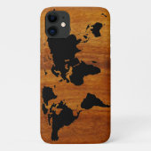 world black graphic map Case-Mate iPhoneケース (裏面)
