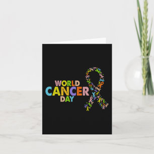 World Cancer Day Ribbon Support Cancer All Ribbon カード