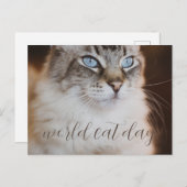world Cat Day Postcard ポストカード (正面/裏面)