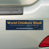World Childless Week バンパーステッカー (車上)