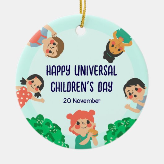 World Children’s Day | Universal Children’s Day セラミックオーナメント (正面)