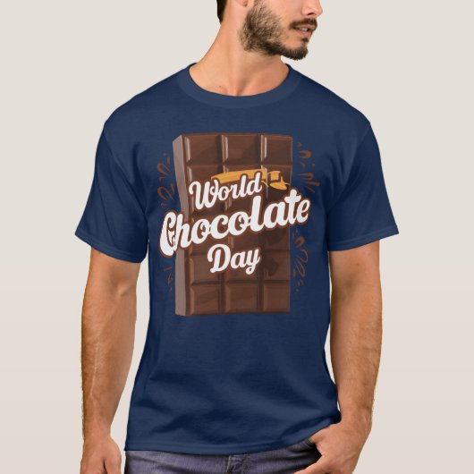 world chocolate day friends tシャツ (正面)