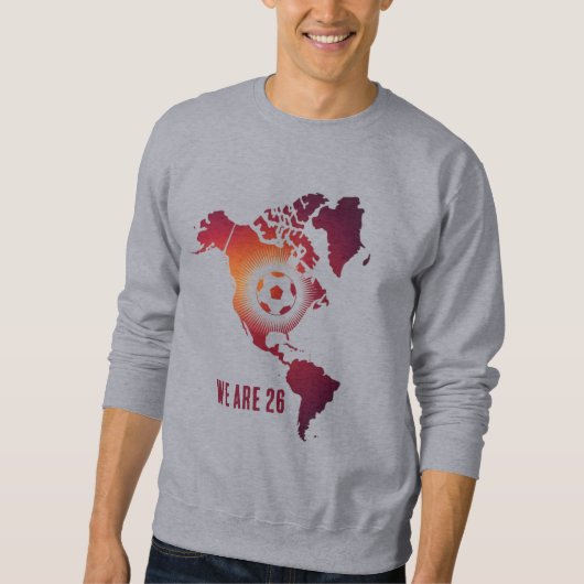 World Cup 2026 Americas Soccer Map Sweat Hoodie スウェットシャツ (正面)