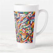 World Cup 2026 Nations Flag Soccer Ball Latte Mug カフェラテマグ (右)
