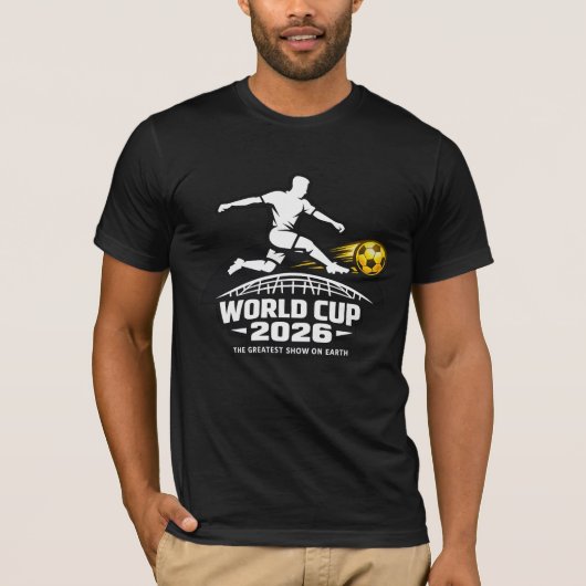 World Cup 2026 Soccer Player Silhouette Tシャツ (正面)