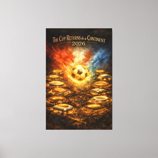 World Cup 2026 Stadium Night Soccer キャンバスプリント (正面)