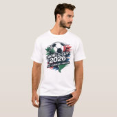 World Cup 2026 USA Canada Mexico Football T-Shirt  Tシャツ (正面フル)