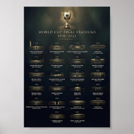 World Cup Final Stadiums History 1930-2022  ポスター