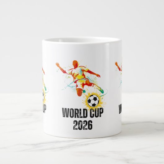 World Cup Soccer 2026 Souvenir Mug ジャンボコーヒーマグカップ (正面)