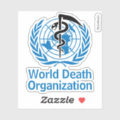 「World Death団体や組織」 WHOロゴパロディ・ビニール シール (シート)