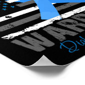 World Diabetes Awareness Blue Ribbon T1d Warrior T ポスター (角)