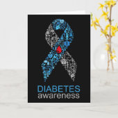 World Diabetes Day Diabetes Awareness Ribbon  カード (黄色い花)