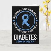 World Diabetes Day November Disease Awareness Insu カード (黄色い花)