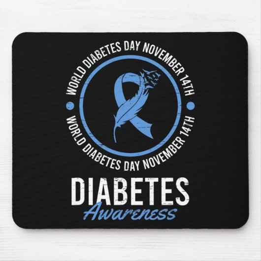 World Diabetes Day November Disease Awareness Insu マウスパッド (正面)