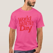 World Diabetes Day Silhouette Vector Illustration Tシャツ (正面)