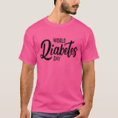 World Diabetes Day Silhouette Vector Illustration Tシャツ (正面)