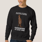 world does revolve around kangaroos kangaroo スウェットシャツ (正面)