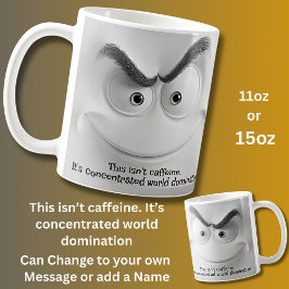 World Domination Add Name Message, Expressive Face コーヒーマグカップ