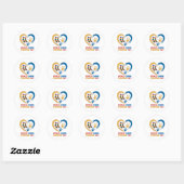 World Down Syndrome Day Awareness family Support ラウンドシール (シート)